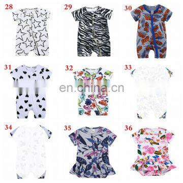2019 New Summer Newborn Baby Girls Big Flower Zipper Overalls Clothes Cotton Rompers Baby Clothes Over 40styles photo-6