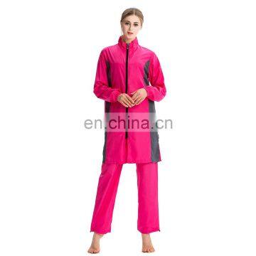 Islamic Swimwear Women Swim Wear Summer Female 3pcs Zipper Clothing Sets With Hoodie Islamic Clothing Bathsuit 5Colors & 5Size photo-6