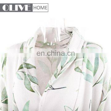 Unisex Western Super Soft All Pattern Accept Printed Waffle Cotton Hotel Bathrobe photo-4