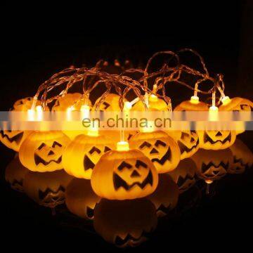 20 LEDs Pumpkin String Lights Halloween Holiday Party Decorations