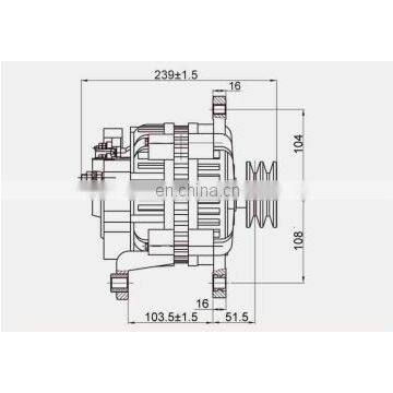 16 YearsFactory Suppily 54 Volt Car Low Speed Alternator for Electric Car Alternator Tool Low Rpm Alternator