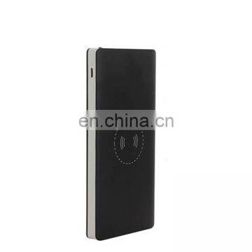 10000mah QI Portable Outdoor Power Bank Wireless Charging Power Bank Black White