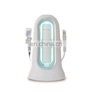 Portable 2 Handles facial beauty equipment mini hydra dermabrasion machine and oxygen sprayer