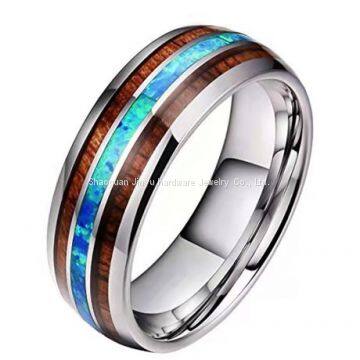 Colored silver foil tungsten gold ring