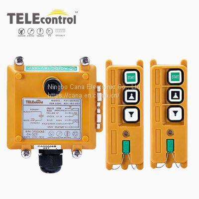 Industrial Remote Control F21-2D Hoist Crane Lift 3 Buttons Double Speed 1 Receiver+ 2 Transmitters for Truck Hoist Crane