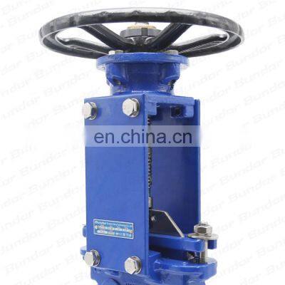 Bundor 2 Inch Rising Stem Flange Lug Knife Gate Valve Price List 4 PZ41X-16C Knife Gate Valve photo-5