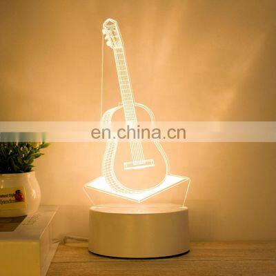 Hotsale Acrylic Carved Inside Led Base 3D Night Light custom home decor For Bedroom