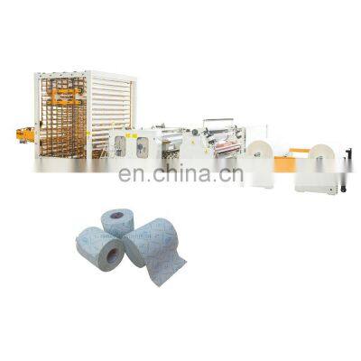 High speed small toilet paper manufacturing machine with color glue lamination