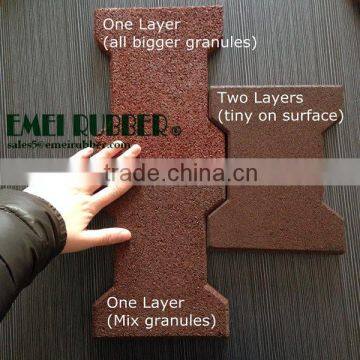 Dog-bone Interlocking Recycled Rubber Tile Quality Choice photo-2
