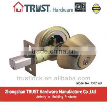 TRUST ANSI Grade 3 Double Deadbolt Lock with AB Finish