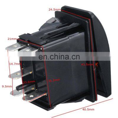 1 Pcs 12V 20A Car Boat 5-Pin Rocker Switch Orange LED SPST ON-OFF Light Bar Waterproof photo-5
