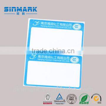 SINMARK customized removable shelf label sticker water proof