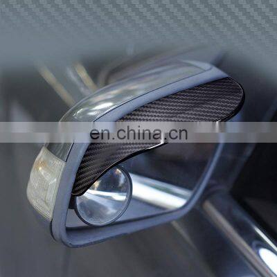 New Carbon Fiber Texture, Universal Car Window Visor Rearview Mirror Rain Cover Eyebrow photo-3