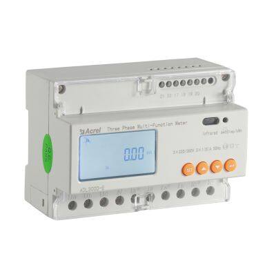 Acrel 300286 DIN Rail Mount energy three phase energy meter solar power system meters/ for EV charger station measurement