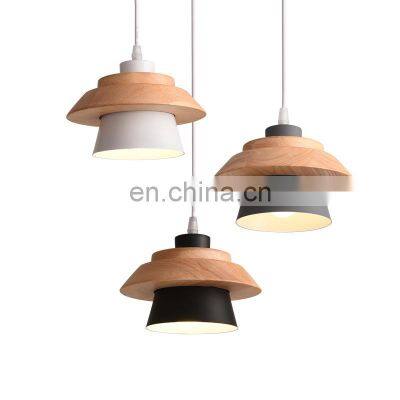 Nordic creative macaron aluminum and wood pendant light for decorate