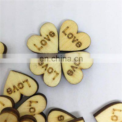 Love Kids Colorful Cute DIY Heart Shaped Wood Buttons Without Holes