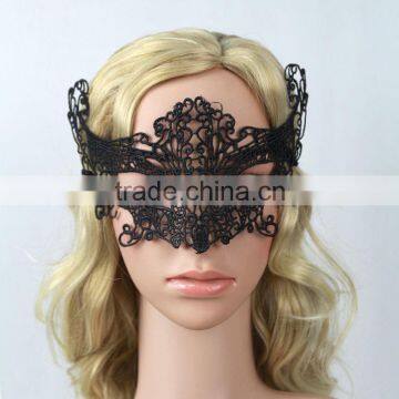Cheap Handmade Black Lace Eye Venetian Mask For Halloween/Christmas photo-2