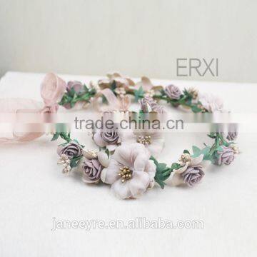 Wholesale Hair Wedding Bridal Deisign Flower Wreath Garland Set Hair Accessaries