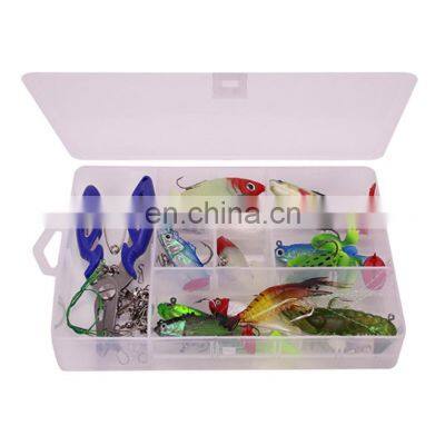 34 pcs/set Wholesale Factory Sale OEM Acceptable Fishing Lure Combo Set With Pliers Accessories Soft Vibe Lure Kit