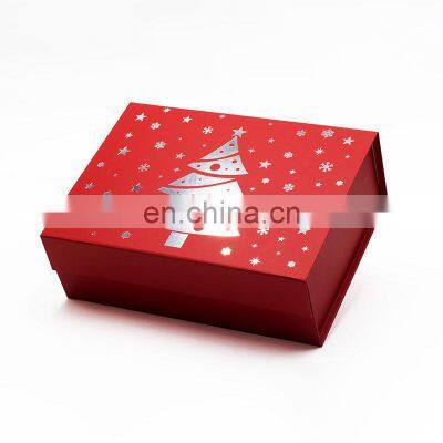 Wholesale bulk large a4 deep red Christmas eve cardboard gift hamper boxes