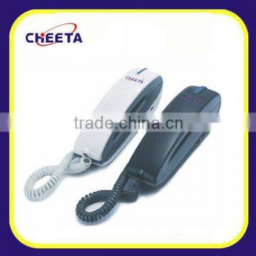 Fixed analog trimline wall telephone for washroom