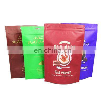 Custom matt laminated coffee standing pouch zipper coffee bag packaging Smell Proof Bags