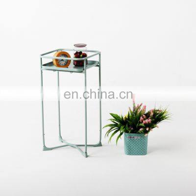 Loft Metal Shelf Stand Modern Flower Shelf Side Storage Table Flowerpot for Home Decor photo-5