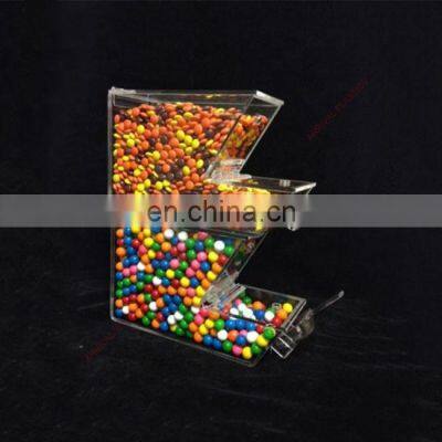 acrylic display for candy plastic food dispenser stackable acrylic magnetic candy bin