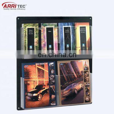 Wall Mount Pockets Clear Multifunction Leaflet Holder Acrylic Brochure Book Holders photo-3