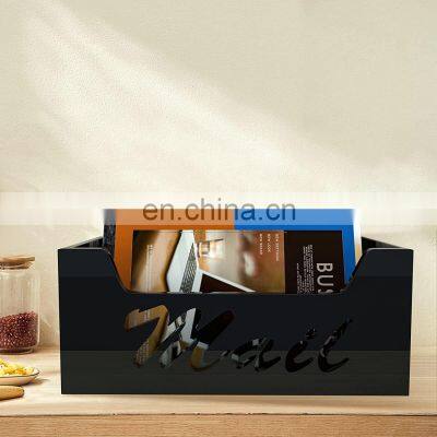 Acrylic Mail Letter Holder Box Tabletop File Folder Paper Storage Organizer Tray photo-2