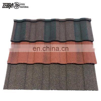 Factory Direct Sale Waterproof Metal Sheet No Color-fading Milano Stone Coated Metal Roof Tiles Price