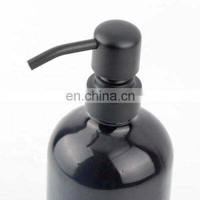 Factory Made Black Foam Packaging Shampoo Pump Kitchen Sink Soap Dispenser Black 500Ml Plastic Bottle With Gold Pump