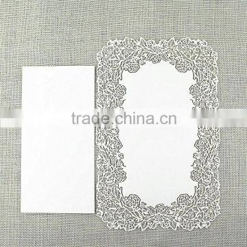 Customized Rose Laser Cut Wedding Invitation Card