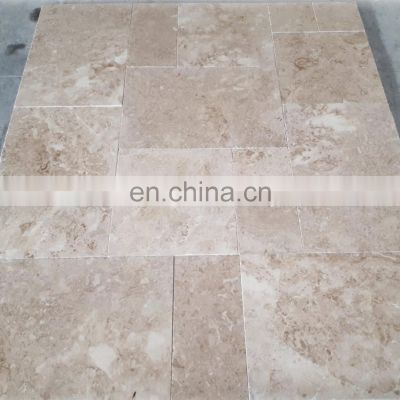 Customizable Luxury New Fashion Model Premium Quality Cappuccino Marble French Pattern Paver Tile cut to size CEM-FPT-12