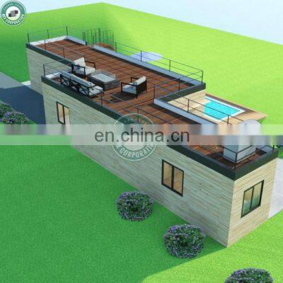 72sqm 2 Bedroom Container Resort House With Bathroom 40ft Container Holiday Home Villa With Roof Deck in US photo-4