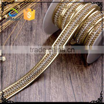 Applies to Wedding Dress Shoes Bags ect Hot Fix Rhinestone Trim Rhinestone Cup Chain