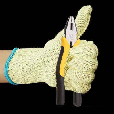 Anti Fire Flame Retardant Cut Resistant Pure Aramid Fiber Safety Work Gloves Reinforced thumb crotch