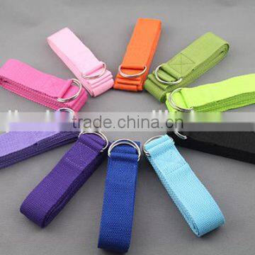 100% cotton yoga stretch elastic strap / yoga belt