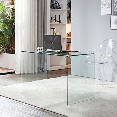 Home Table Bedroom Desk Simple Writing Office Desk Student Study Table Simple Toughened Glass Computer Table photo-3