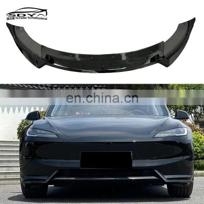 Model 3 Exterior Decoration 3PCS Front Spoiler Splitter  Front Lip Bumper Shovel For Tesla Model 3 2024