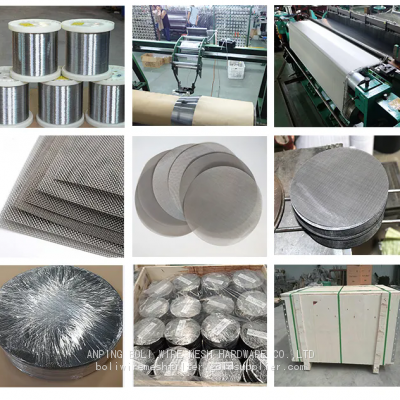 BOLI WIRE MESH Stainless Steel Wire Mesh ss304  Round Filter Disc/ Steel Metal Mesh Screen Filter Disk/ Black Wire Cloth Weave Filter Disc