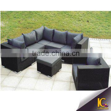 Outdoor Sofa Seat Cheap Poly Ethylene Rattan Sofa Garden Sofa