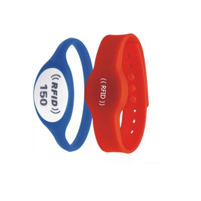 Waterproof Touchless RFID Adjustable Silicon Wristband NFC Bracelets Custom Silicone Wristband for Sport Water Park