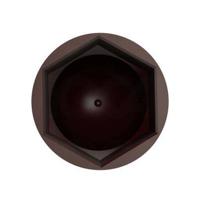 1/4 5/16 3/8 7/16 1/2 9/16 5/8 3/4 7/8 1 Plastic Cap Hex Bolt Screw Nut Acorn Domed Plastic End Cap photo-5
