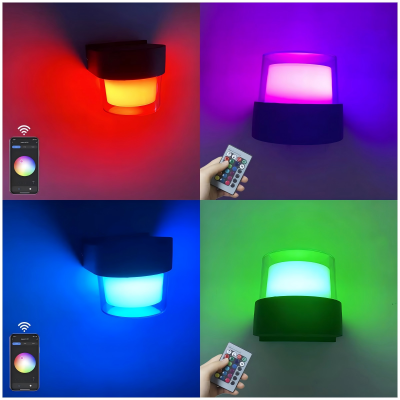 Modern Acrylic Outdoor Waterproof IP65 LED Wall Light Square Round Shape for Home Garden Bar Hotel Light