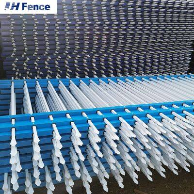 Galvanized Spear Top Wrought Iron Garden Steel Picket Fence Temporary Fence Clip Zinc Steel Fence ECO FRIENDLY photo-4