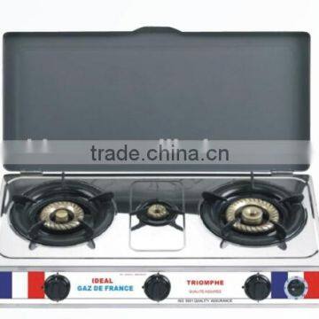 3 burner with cover gas stove