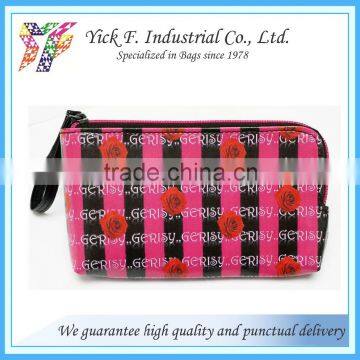 Rose Digital printing PU Leather Mobile Phone cellphone pouch with money pocket