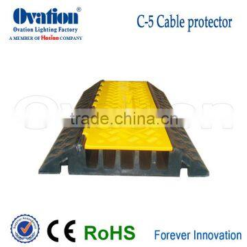 Black & Yellow 5 Channels Not Easy To Bad PVC Cable Protector Outdoor photo-2