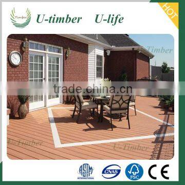 Long lifetime WPC wooden garden decking flooring